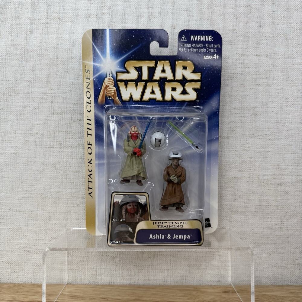 Star Wars Attack Of The Clones ASHLA & JEMPA Jedi Temple Training #16 Hasbro